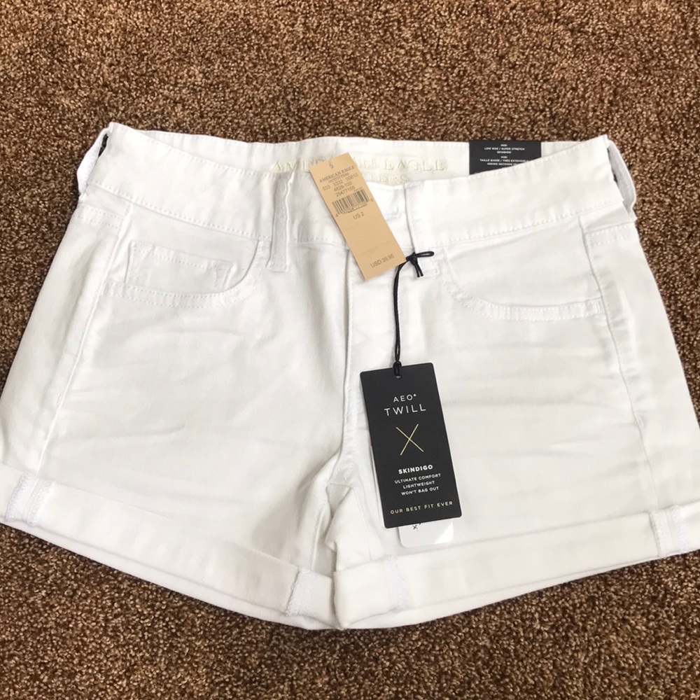 American Eagle Outfitter White Jean Shorts